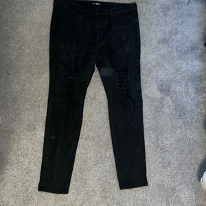 Men’s black jeans medium wash